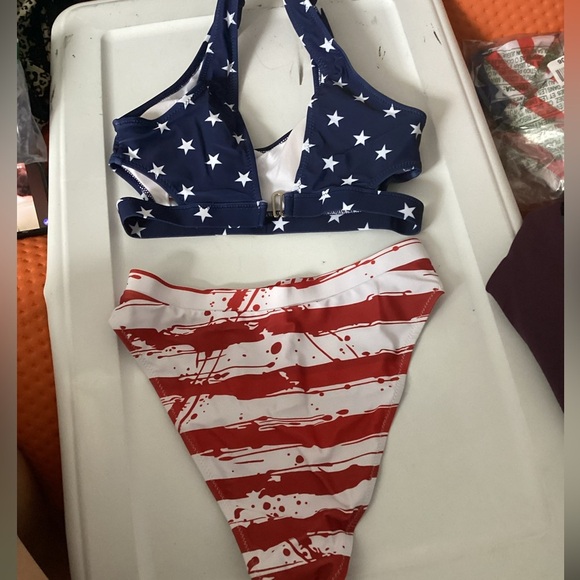 Two Piece Bikini Set USA Full Coverage Swimsuit Tummy Control Padded NWOT Size M - Picture 3 of 3